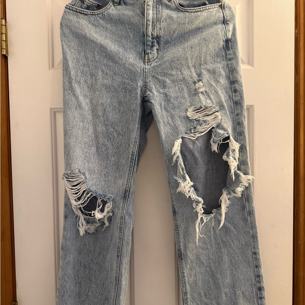 Distressed Light Blue Women's Jeans